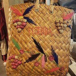 Vintage "Flordia" Woven Bag